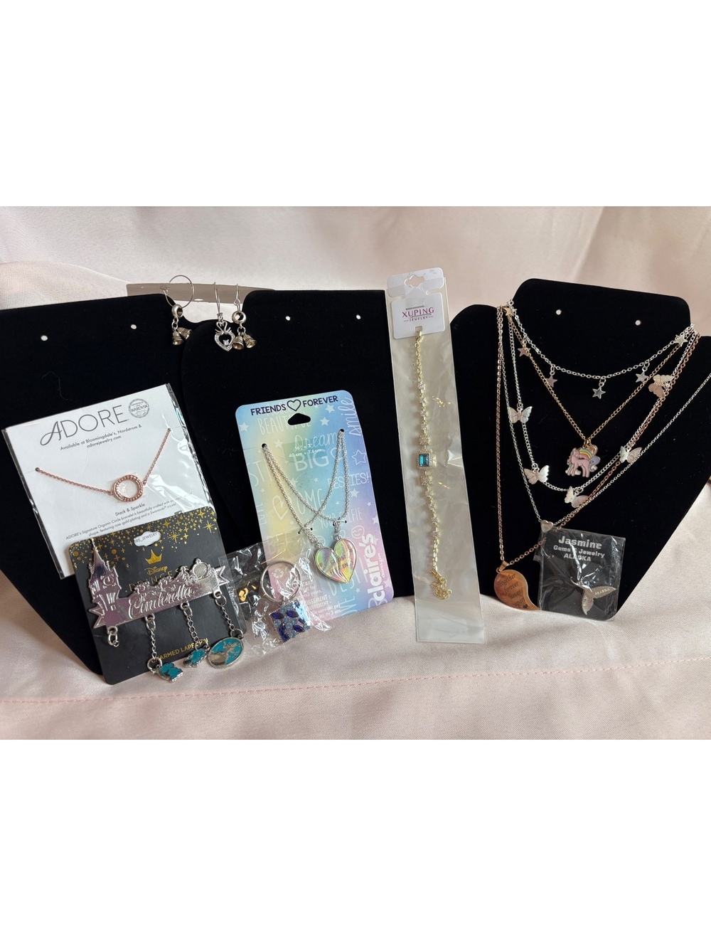 Mixed Lot of Children’s Fashion Jewelry Including Necklaces, Bracelets